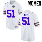 Women's Florida Gators #51 Antonio Riles NCAA Nike White Authentic Stitched College Football Jersey UXN3462FF